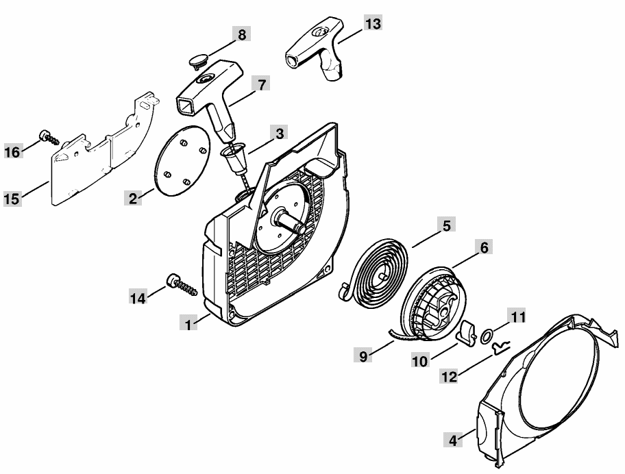 Fan Housing with Rewind Starter