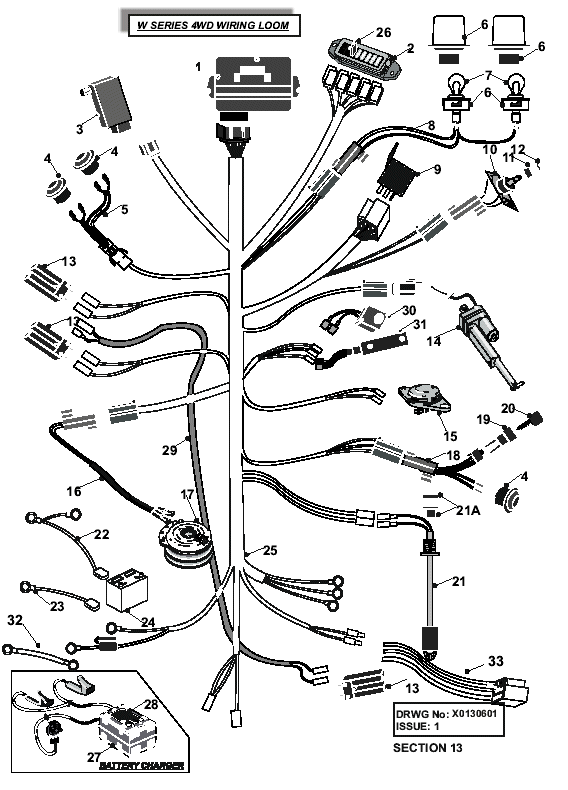 4WD Wiring Loom