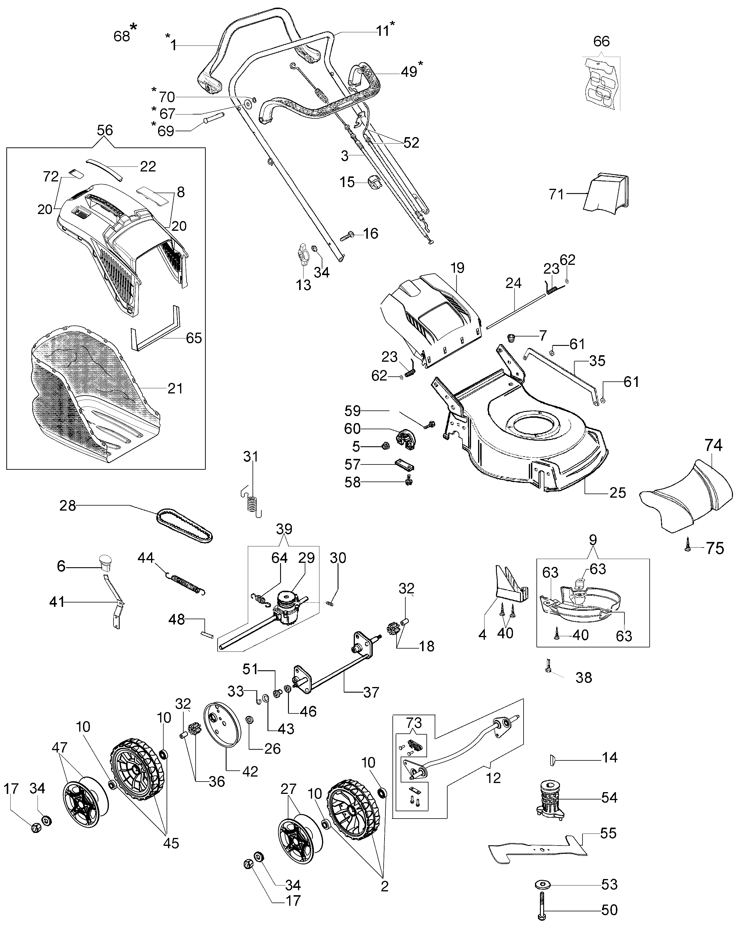 Complete illustrated parts list