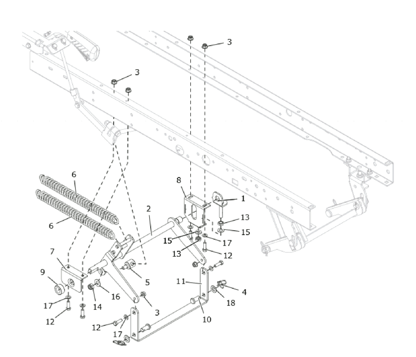 DECK LIFT REAR CRADLE 
