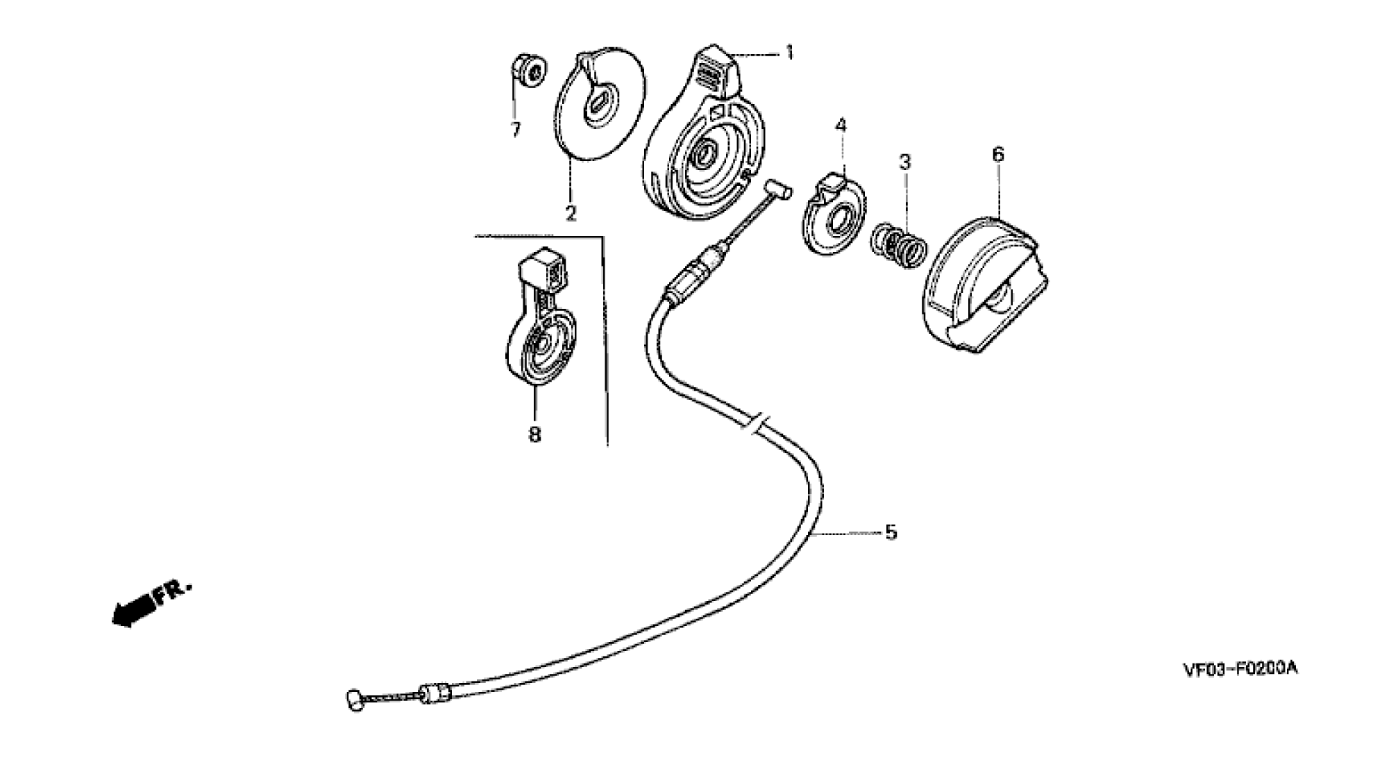 THROTTLE LEVER & CABLE
