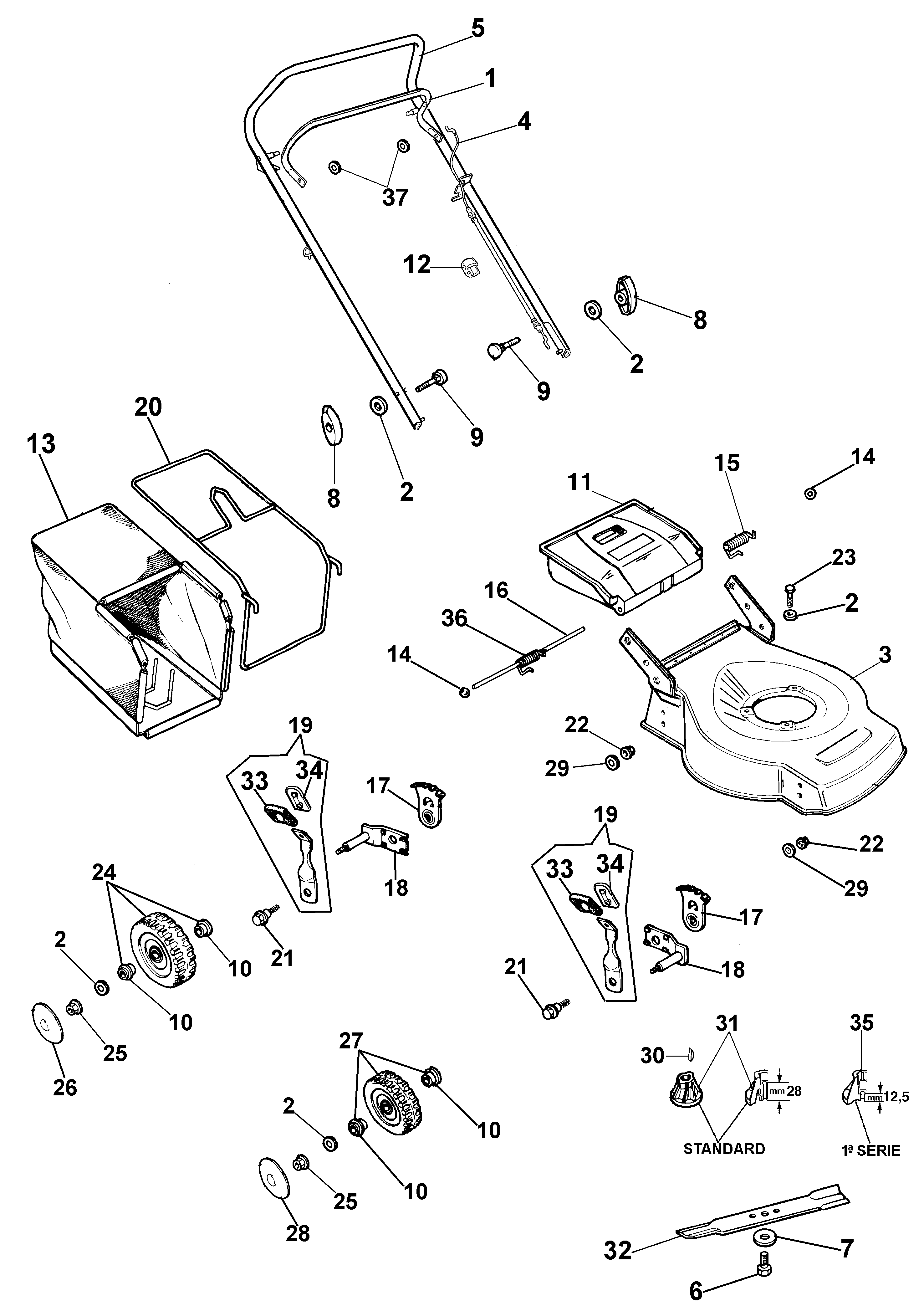 Complete illustrated parts list