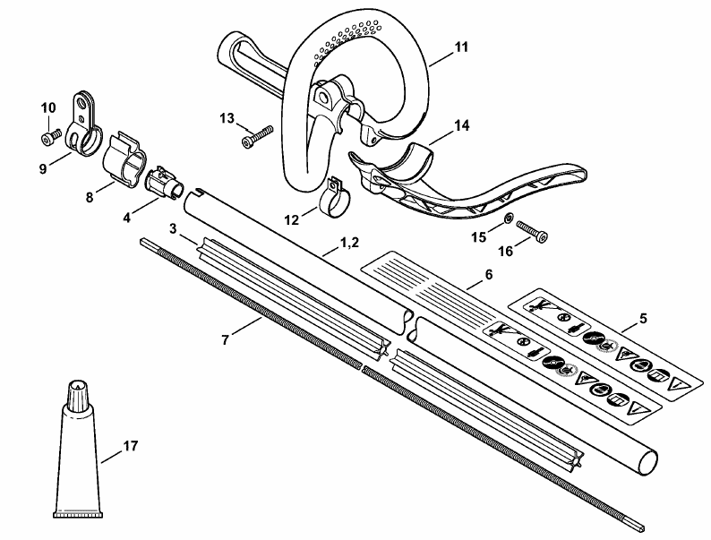 Drive tube assembly, Loop handle