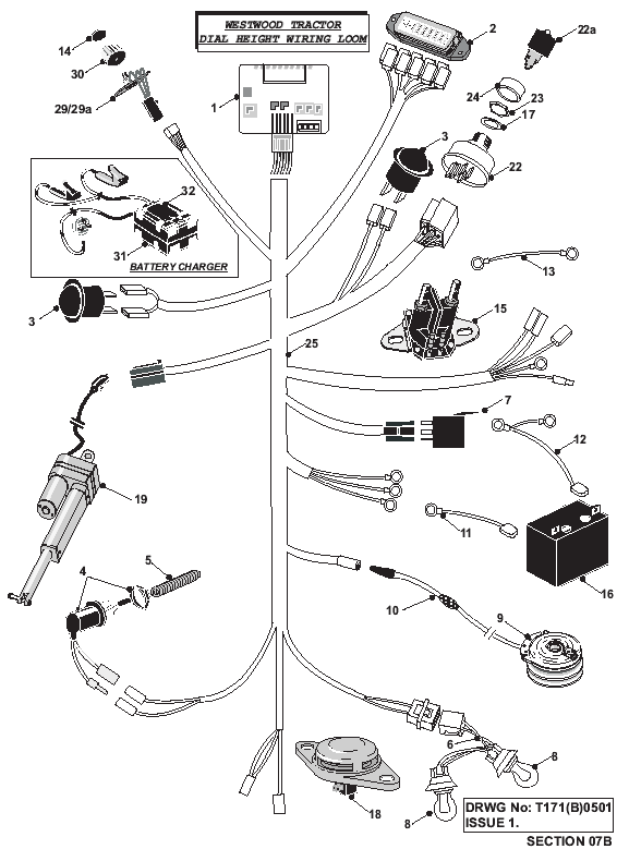 Dial height Wiring Loom