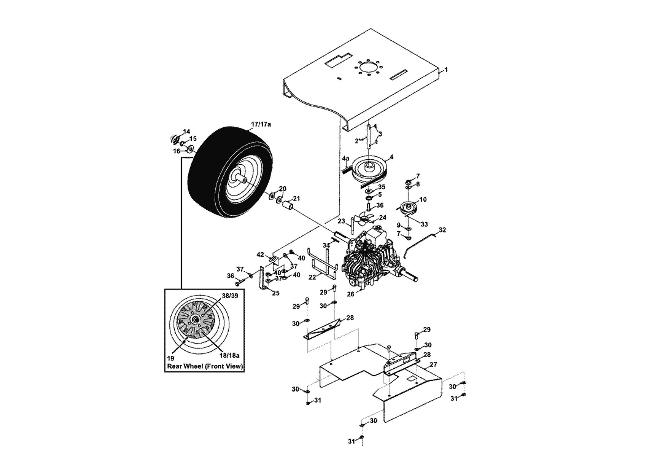 TUFF TORQ HYDROSTATIC ASSEMBLY FROM SERIAL 00126...