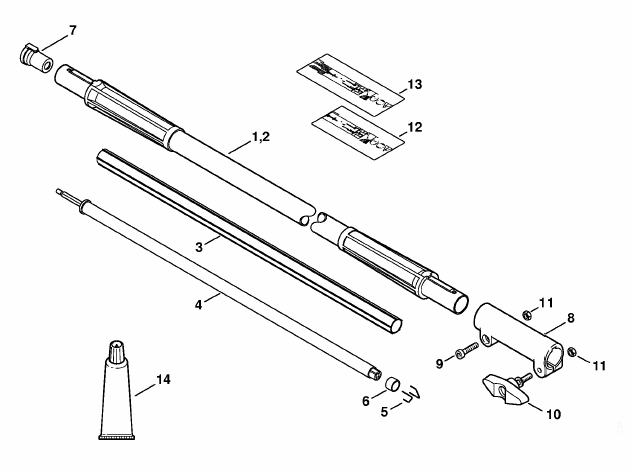 Carbon Drive tube extension HT-KM