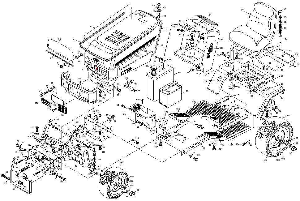 Tractor Chassis and Upper Body Panels