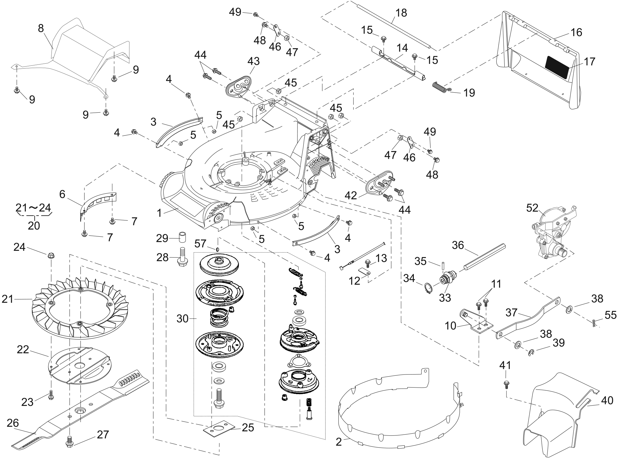 Deck, Transmission & Blade