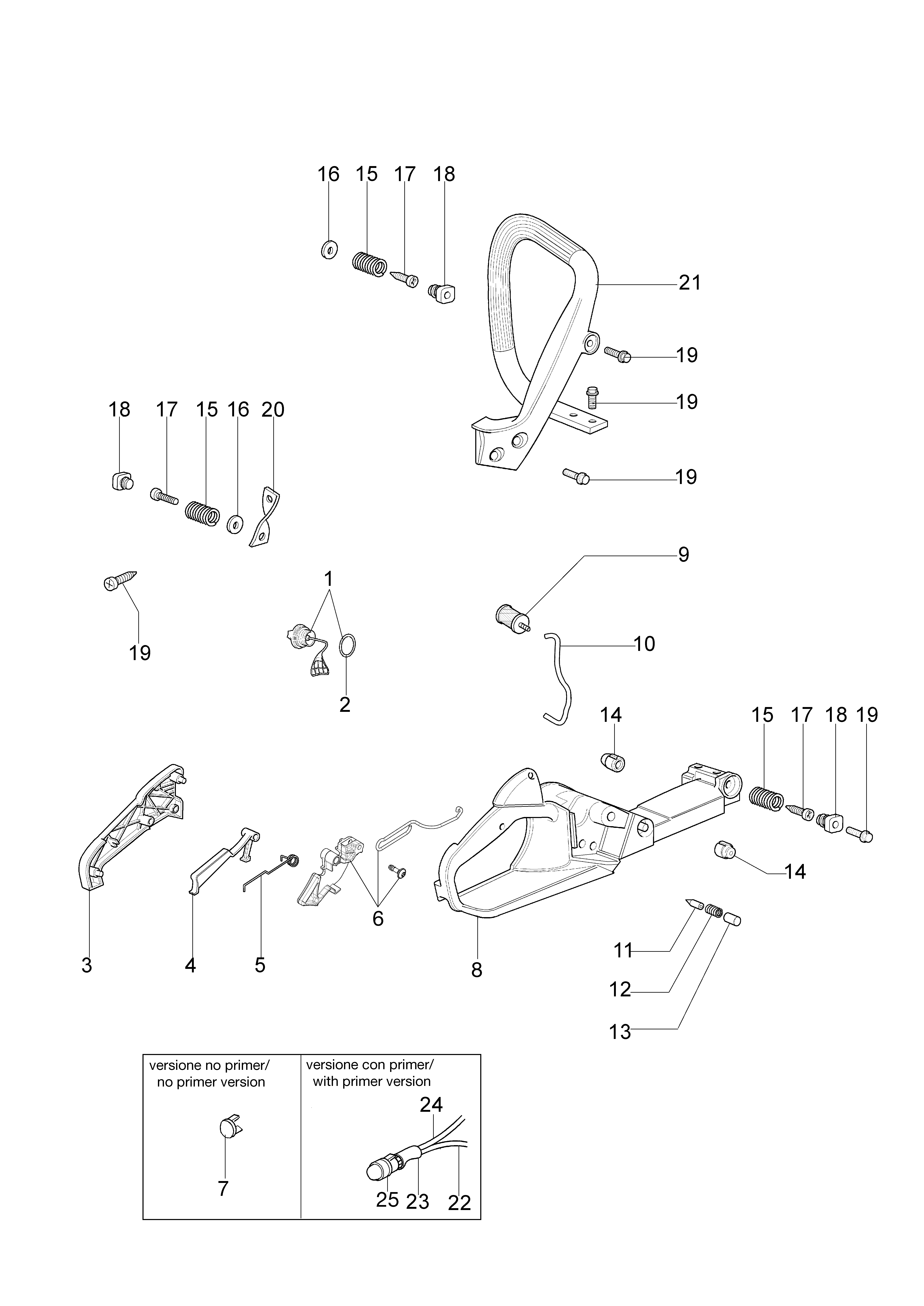 Tank and handle