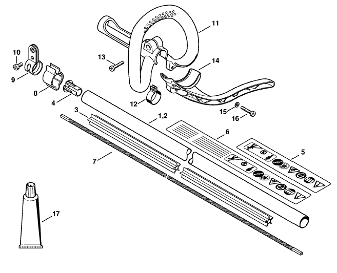Drive tube assembly. Loop Handle