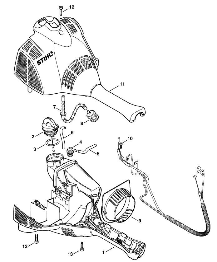 Engine housing (Bike handle)