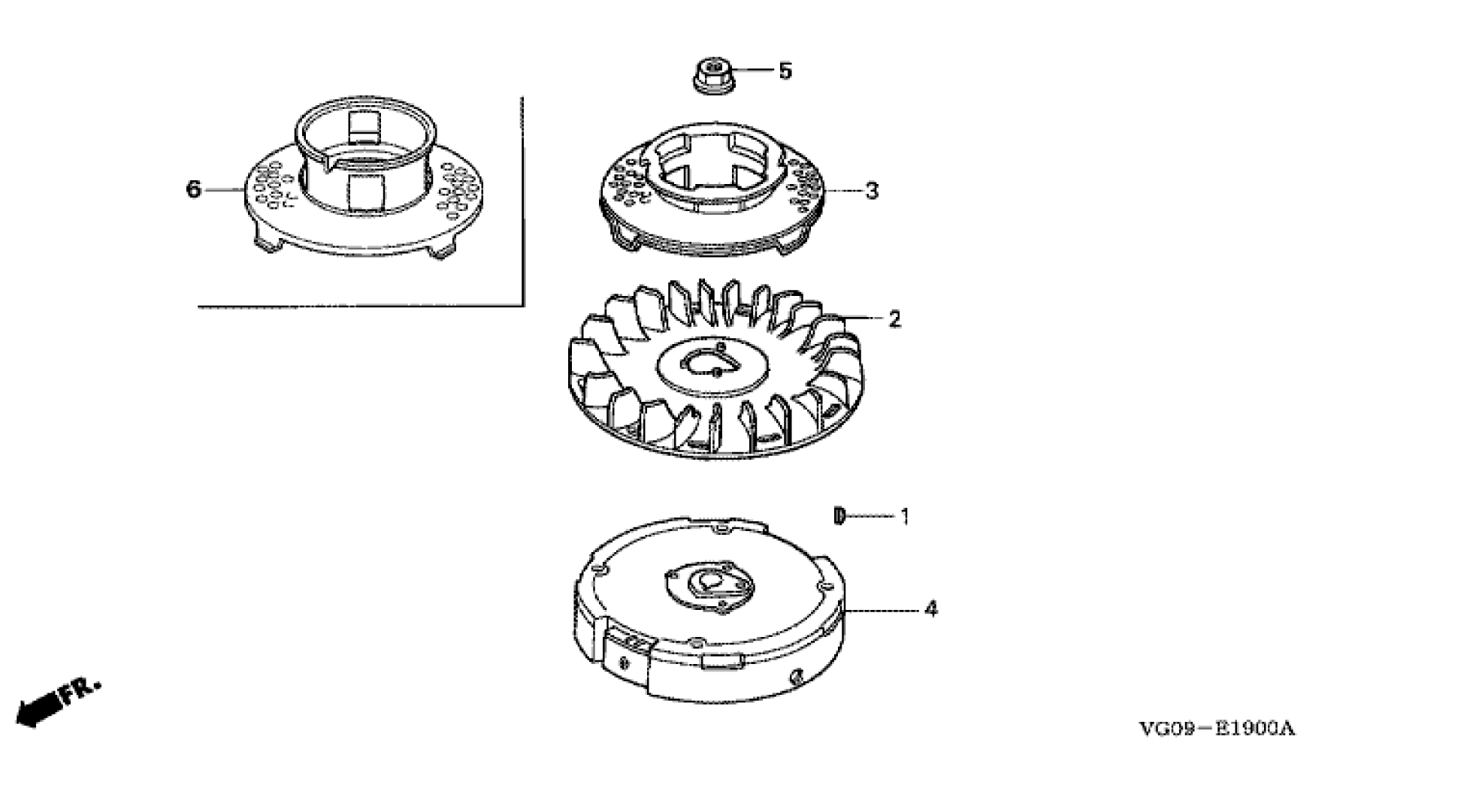 FLYWHEEL & STARTER PULLEY 