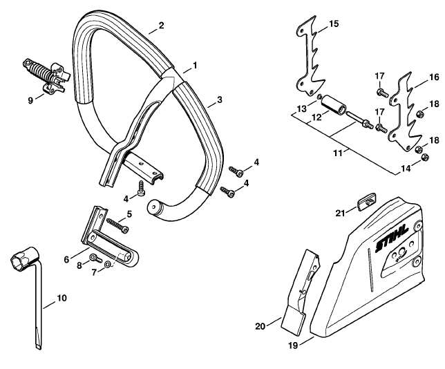 Set wrap around handlebar