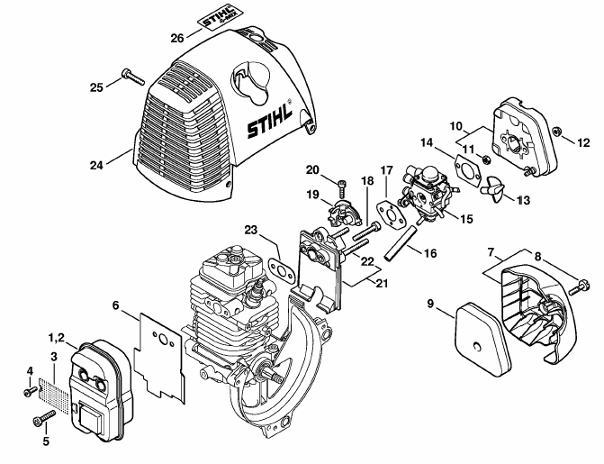 Muffler, Air filter