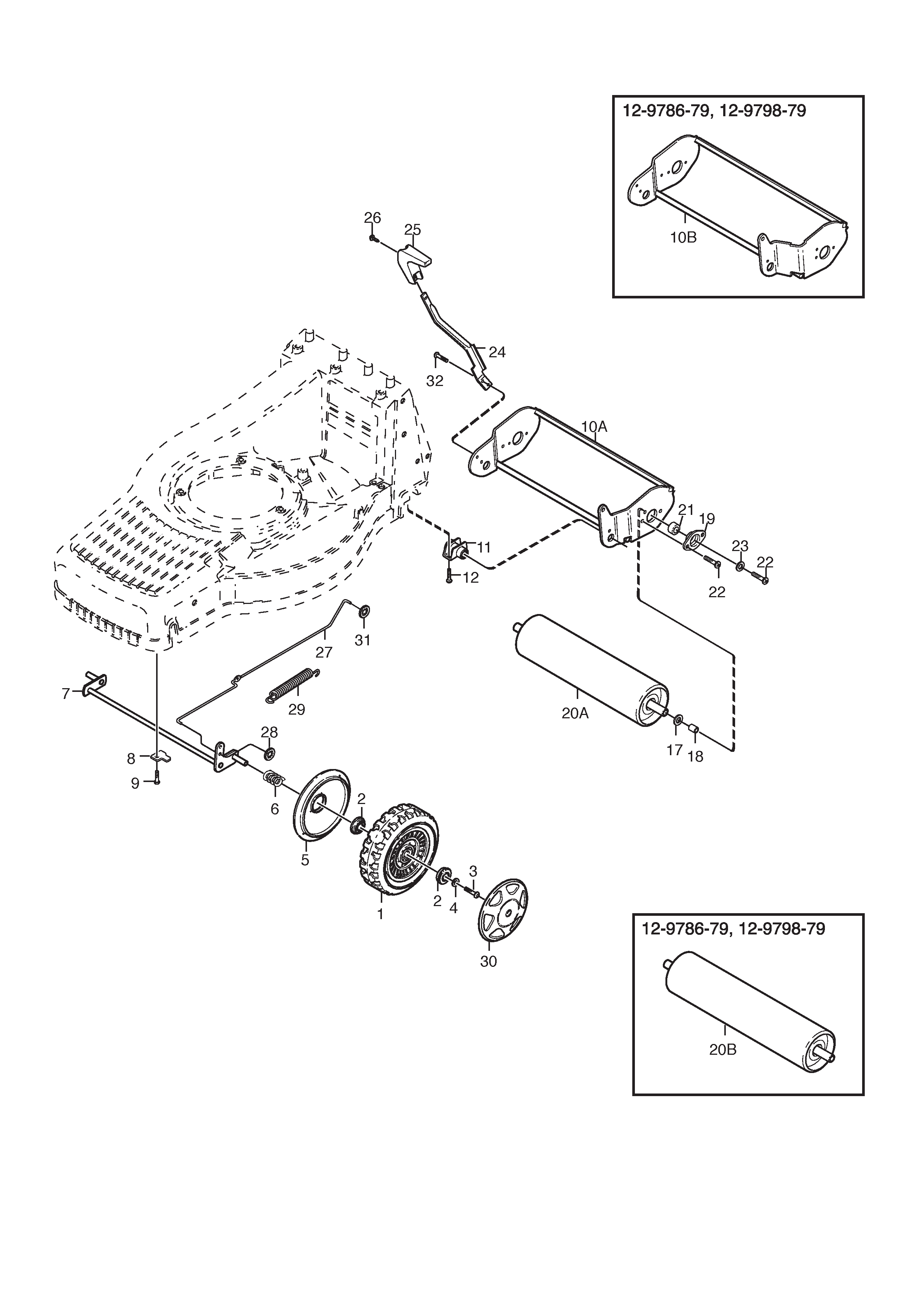 Wheel Suspension (Plastic Wheels)