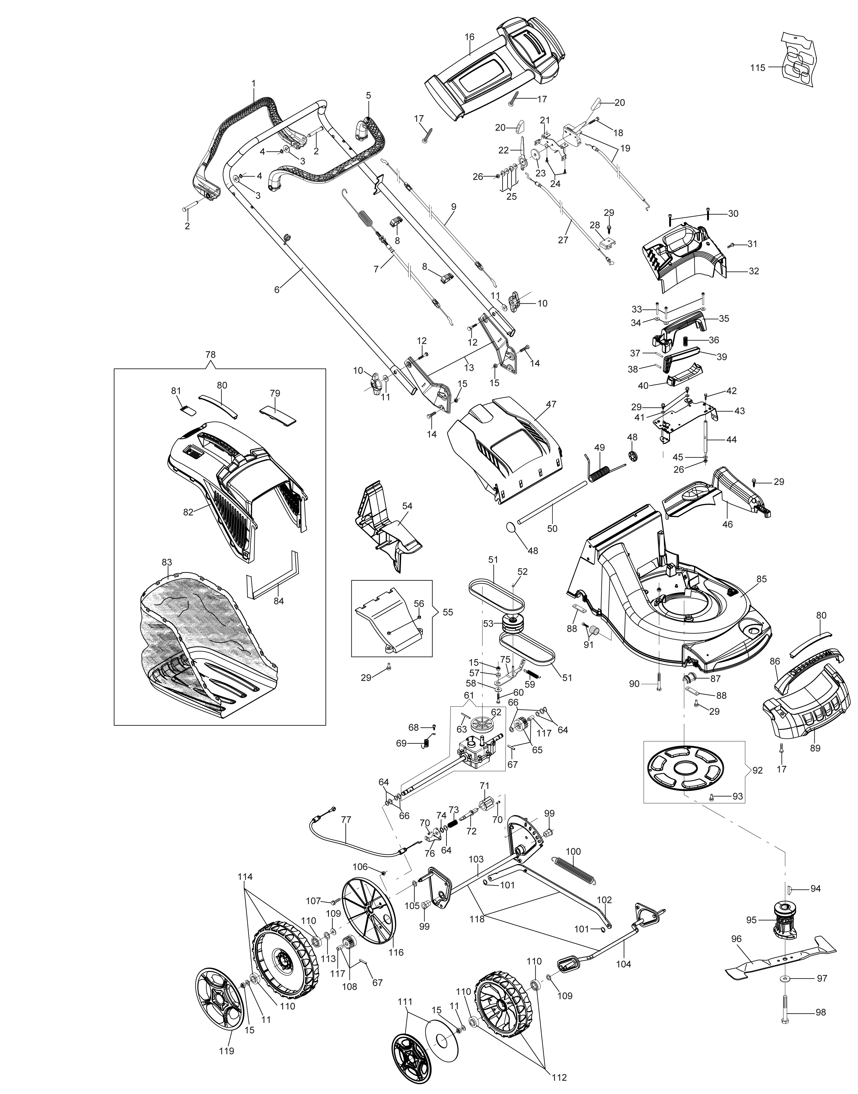 Illustrated parts list
