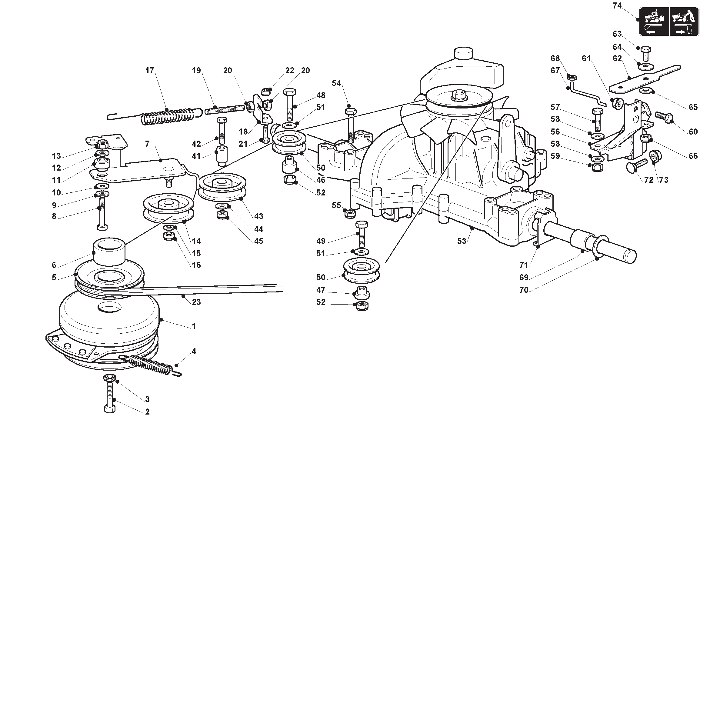 Tuff Torq Transmission with Electromagnetic Clutch