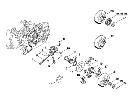 Oil pump - Clutch