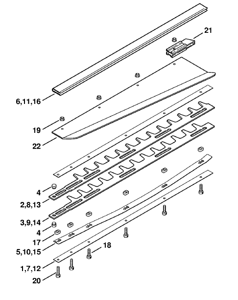 Cutter bar HS 85 - 1 45 528 443 (46.1999)