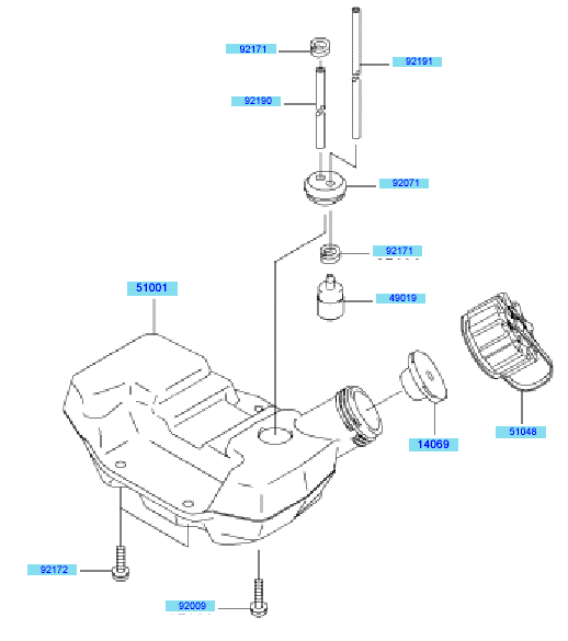 Electric Equipment Fuel Tank & Fuel Valve