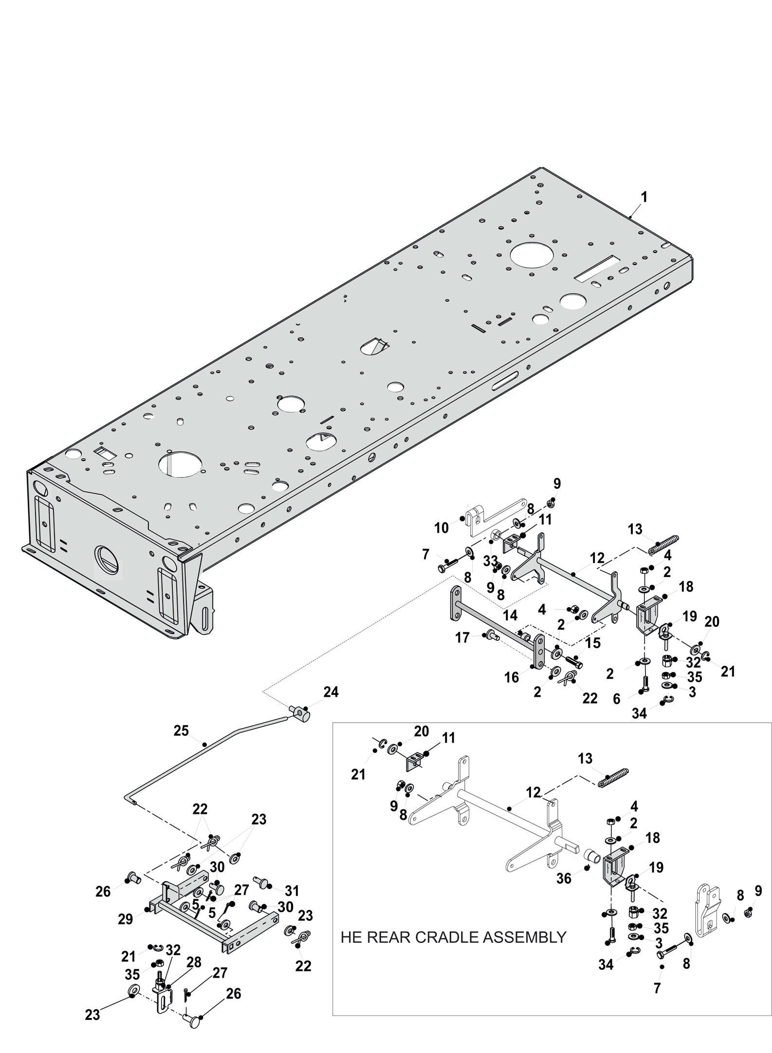 Deck Cradle Assembly