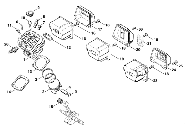 Cylinder - Muffler
