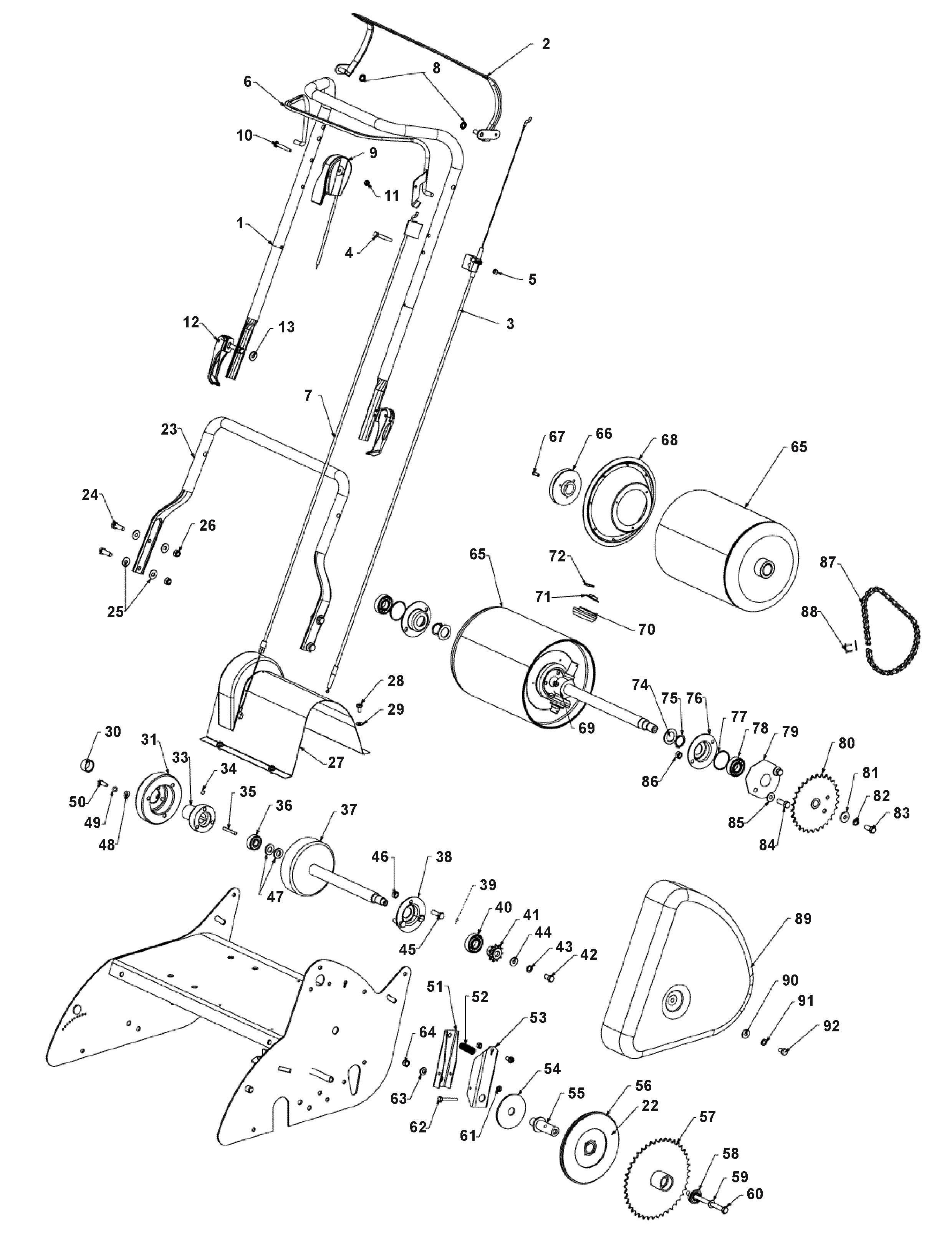 Clutch Levers,Control Cables,Rear Rollers