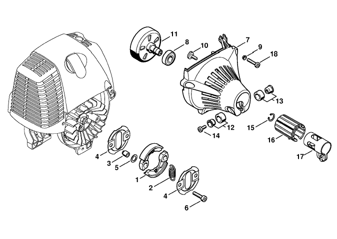 Clutch, Fan housing