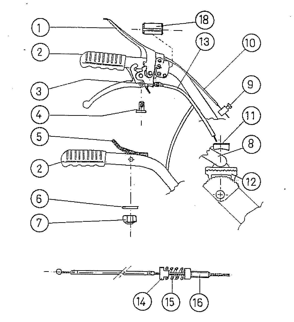 Handle kit (Engine DIESEL)
