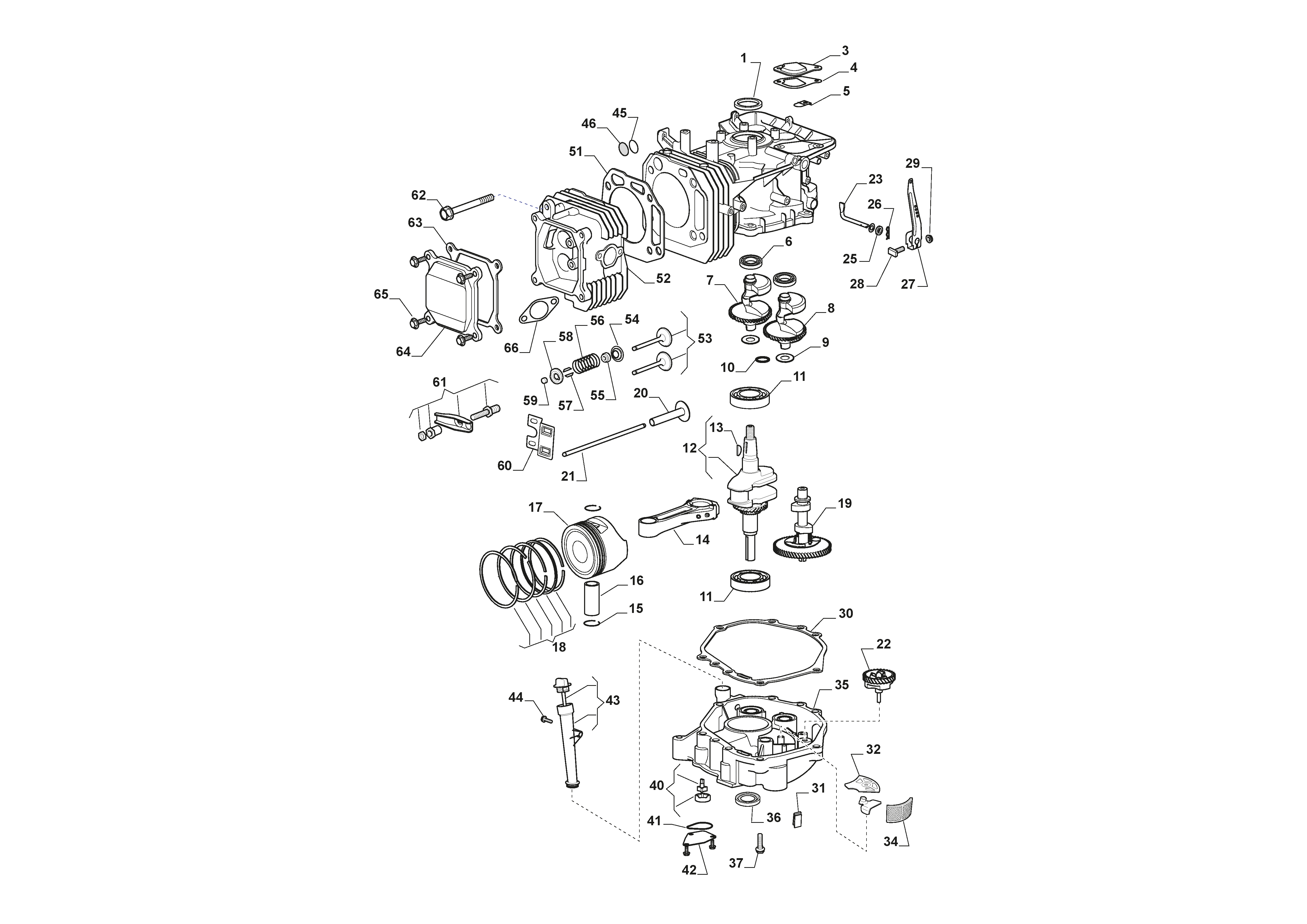  Piston, Crankshaft