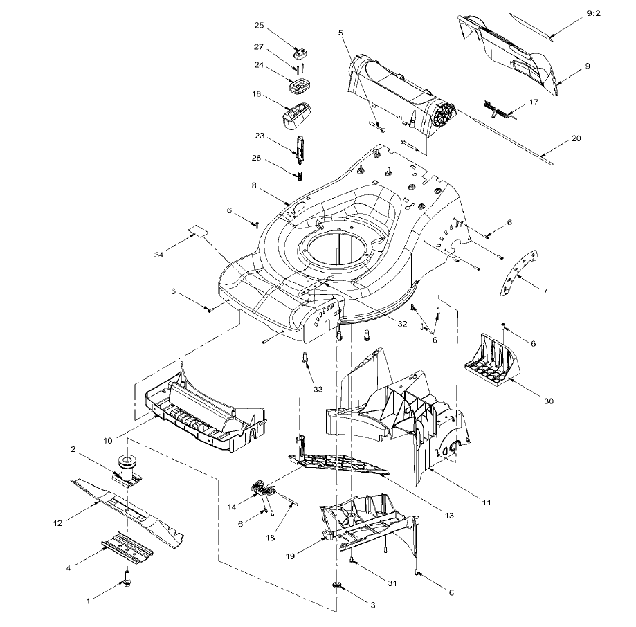 Deck and Baffle Assembly