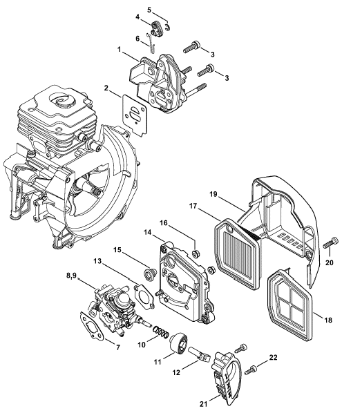 Spacer flange, Air filter