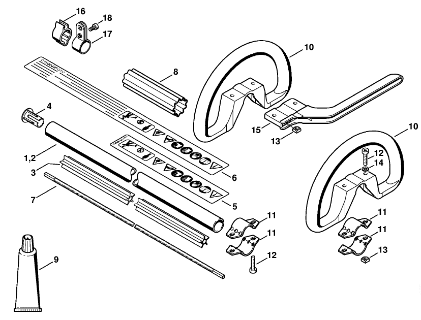 Drive tube assembly FS 55, Loop handle