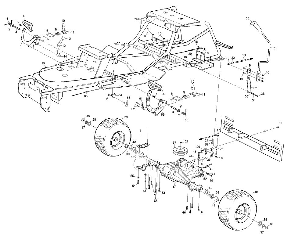 Rear Axle & Control Pedals