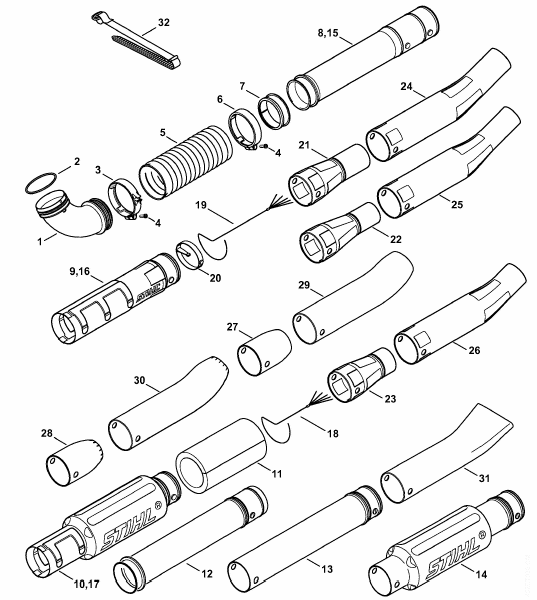 Pleated hose