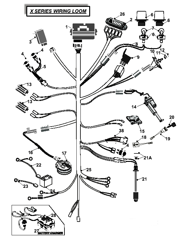 2WD Dial Height Wiring Loom