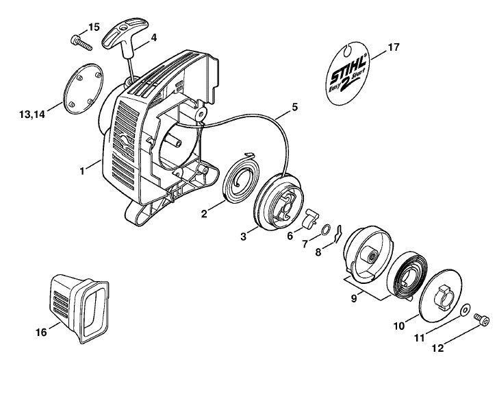 Rewind starter ErgoStart - Easy2Start