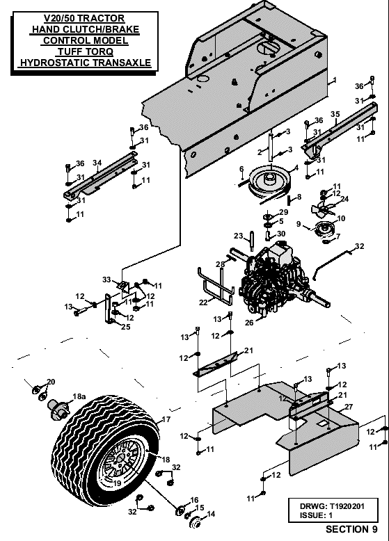 Hand clutch - brake control