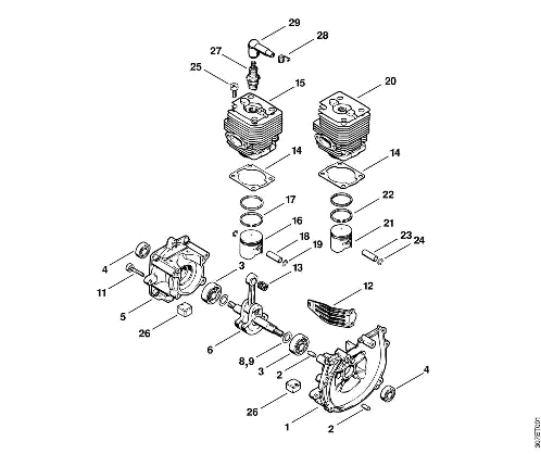 A-Crankcase, Cylinder