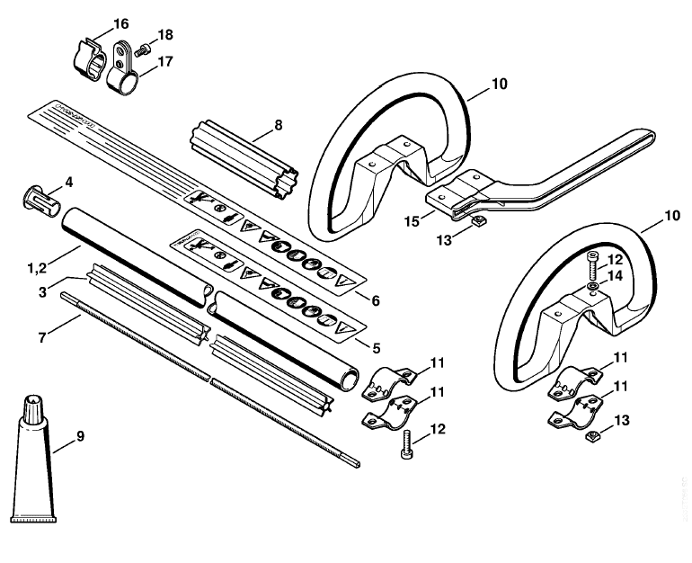 Drive tube assembly FS 55, Loop handle