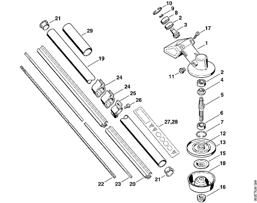 J-Gear head, Drive tube FS 80