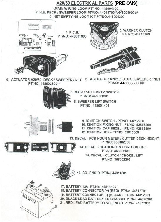 Electrical parts (Pre OMS)