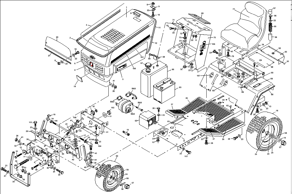 Tractor Chasis and Upper Body Panels