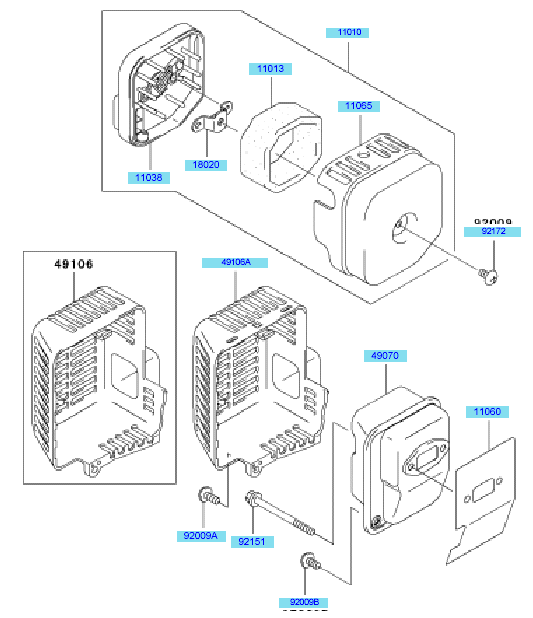 Air Filter	 Muffler