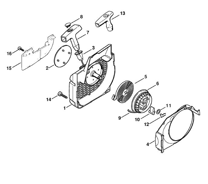 Fan Housing With Rewind Starter A