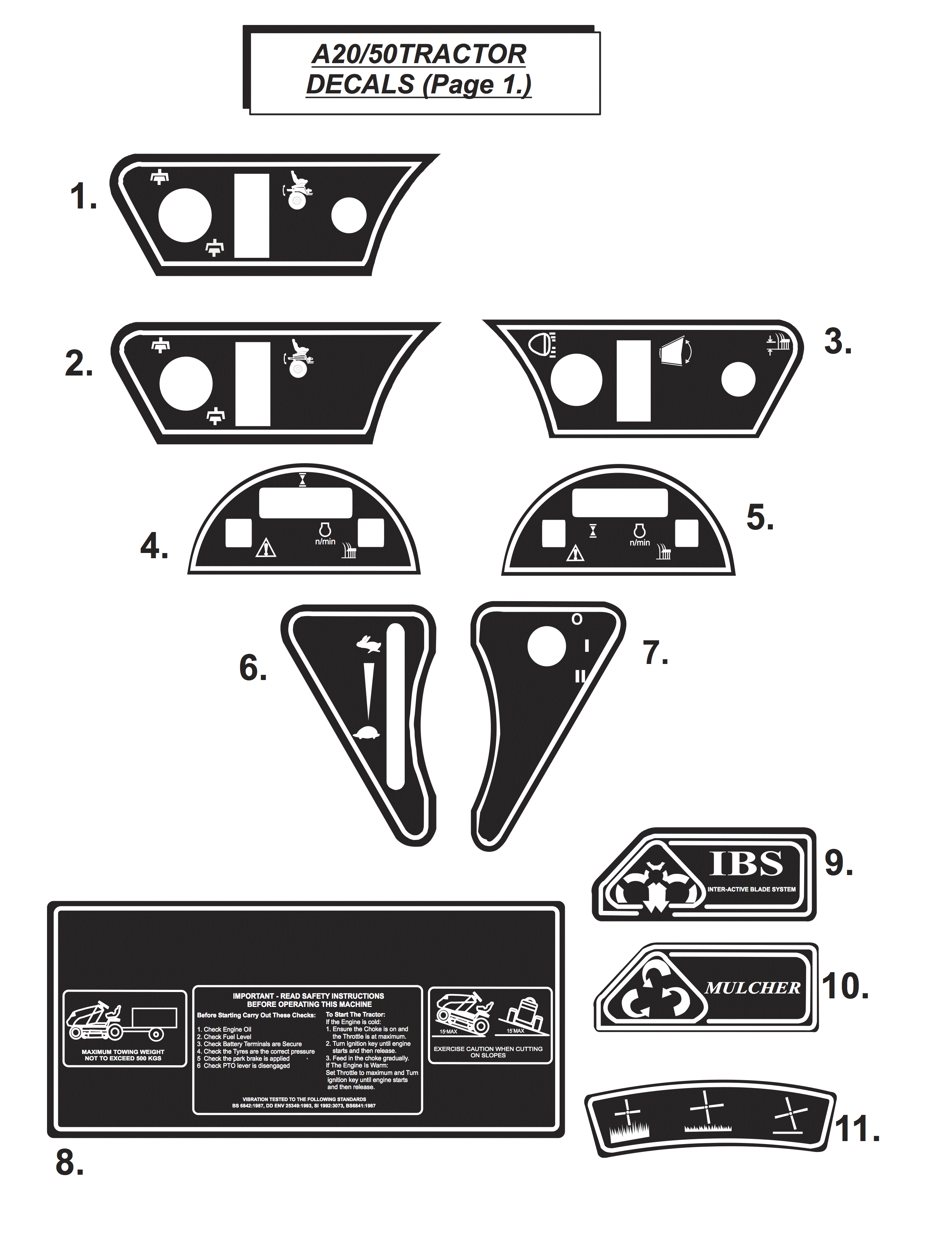 TRACTOR DECALS