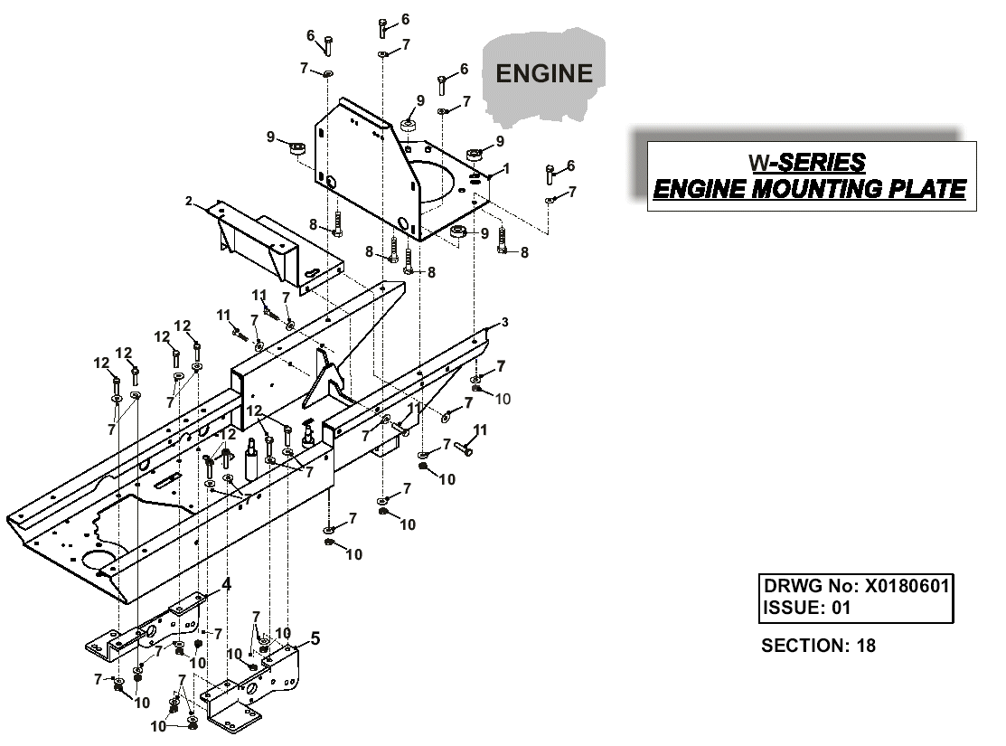 W Series Engine Mounting Plate