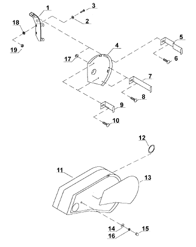 protection sheet - V belt bracket