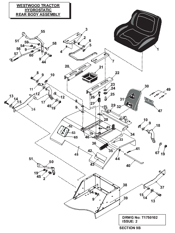 Hydrostatic Rear body assembly