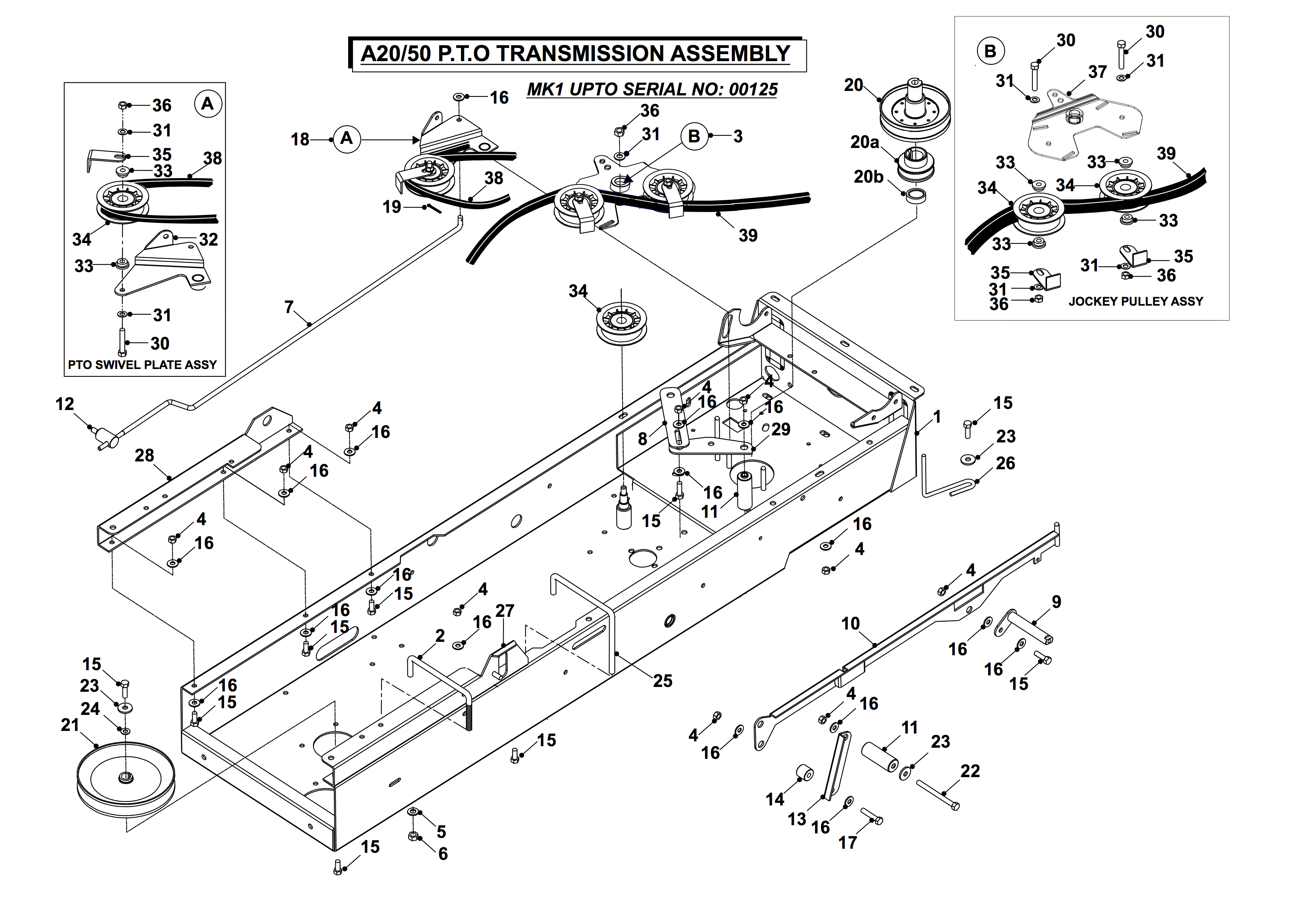 PTO TRANSMISSION UPTO SERIAL 00125 